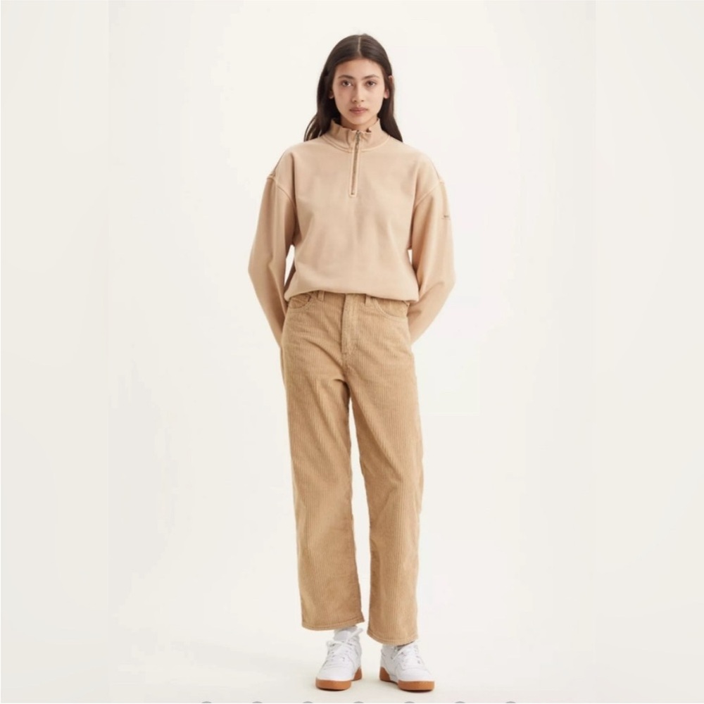 Levi's Women's Straight Leg Corduroy Pants in Light Tan